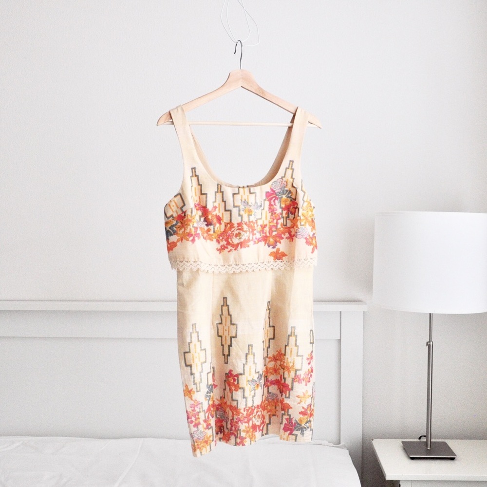 Free People Tea Combo Dress Size 8